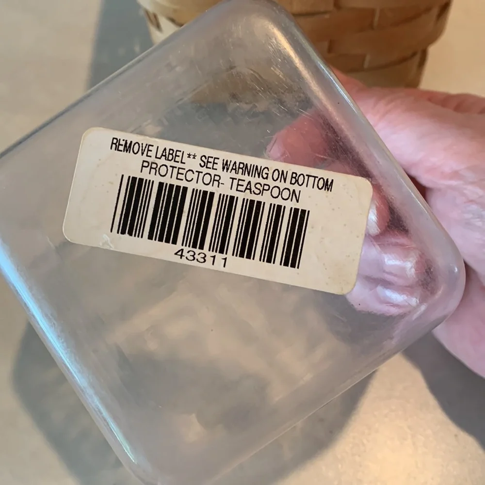 Longaberger Teaspoon Basket with Protector and Product card